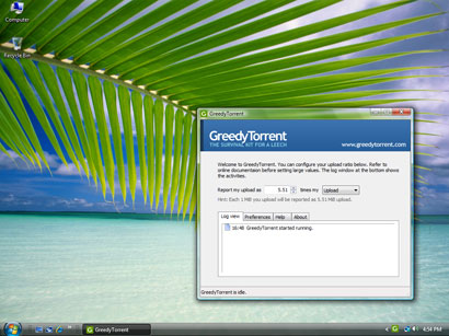 GreedyTorrent on Windows Vista